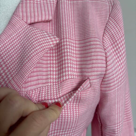 Majorelle X Revolve Nell Cropped Blazer in Picnic Pink Sz M Clueless Preppy - Picture 4 of 12